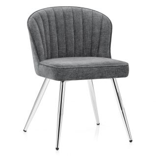 Dining Chair Grey Fabric