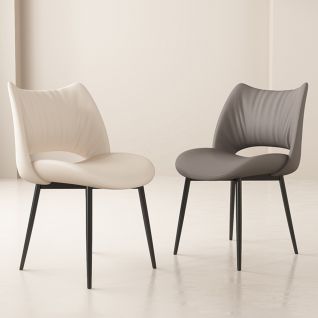 Industrial Style Retro PU Leather Dining Chairs